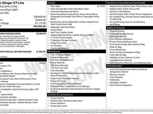 Used 2023 Kia Stinger GT-Line w/ Sun & Sound Package image 34