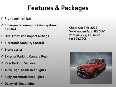 Used 2022 Volkswagen Taos SEL AWD/4WD image 13