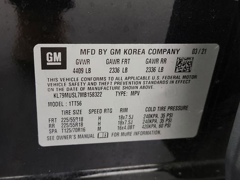 Used 2021 Chevrolet TrailBlazer RS w/ Sun and Liftgate Package image 33