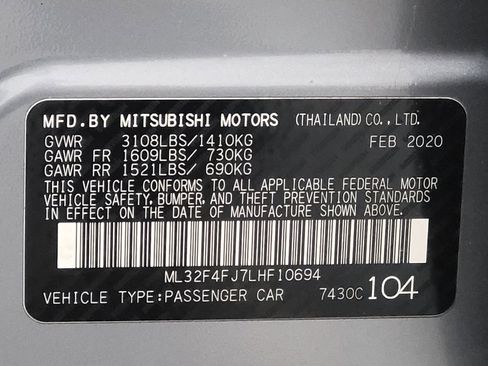 Used 2020 Mitsubishi Mirage G4 LE image 33