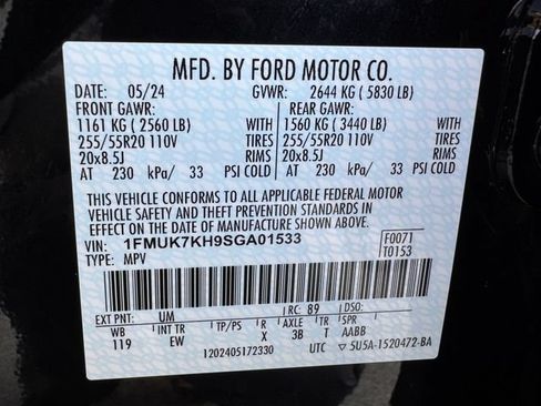 Certified 2025 Ford Explorer ST-Line w/ Premium Package RWD image 30