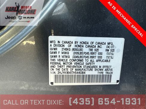 Used 2007 Honda Ridgeline RTS image 6