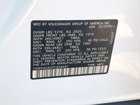 New 2026 Volkswagen Atlas Cross Sport SEL Premium R-Line AWD/4WD image 36