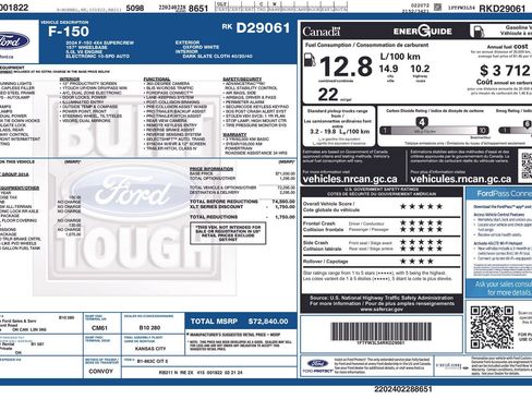 Used 2024 Ford F150 XLT w/ Tow/Haul Package AWD/4WD image 12