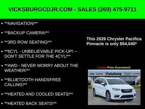 New 2026 Chrysler Pacifica Pinnacle w/ Trailer Tow Group image 5