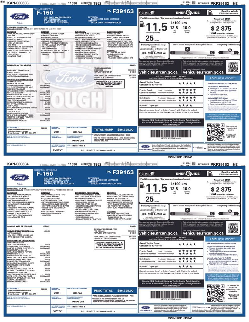 Used 2023 Ford F150 Lariat w/ Equipment Group 502A High AWD/4WD image 27