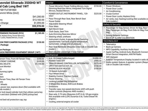 Used 2020 Chevrolet Silverado 3500 W/T w/ WT Convenience Package AWD/4WD image 41