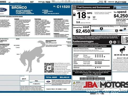 Used 2023 Ford Bronco Big Bend w/ Sasquatch Package AWD/4WD image 32
