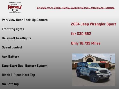 Used 2024 Jeep Wrangler Unlimited Sport AWD/4WD image 20