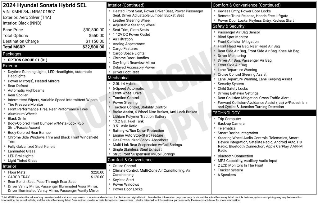 Used 2024 Hyundai Sonata SEL FWD image 36