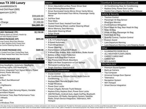 Used 2024 Lexus TX 350 FWD w/ Technology Package image 49