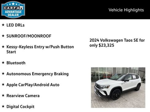 Certified 2024 Volkswagen Taos SE image 4