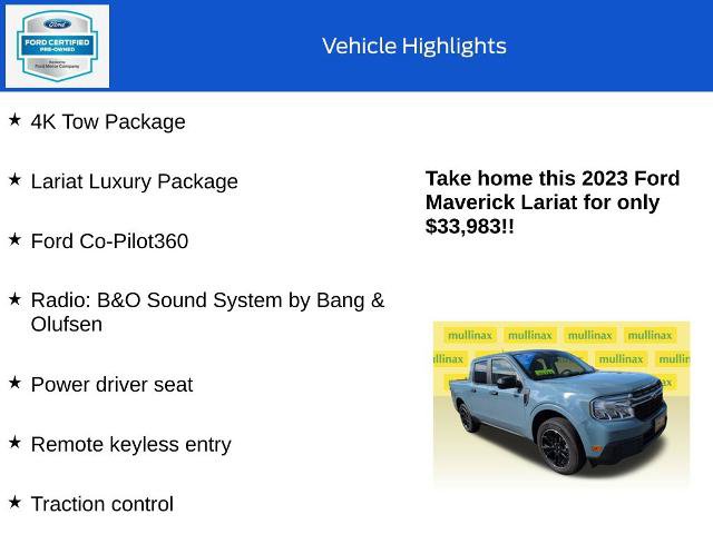 Certified 2023 Ford Maverick Lariat w/ Lariat Luxury Package AWD/4WD image 18