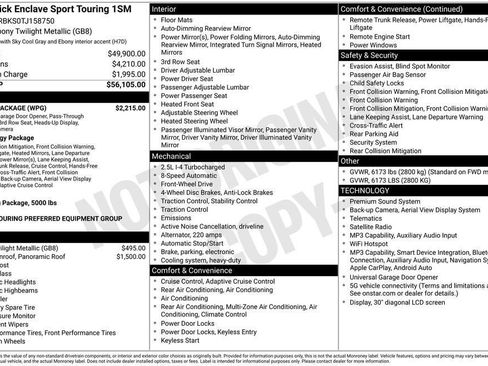 New 2026 Buick Enclave Sport Touring w/ Power Package FWD image 26