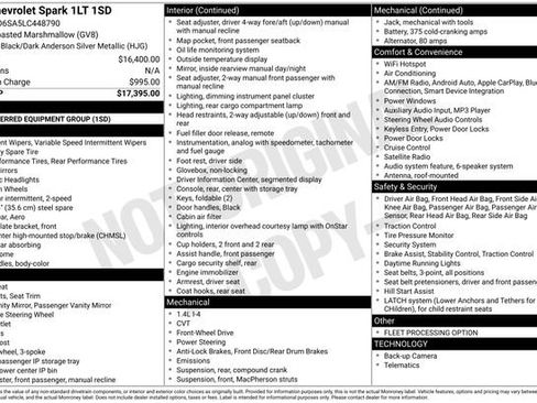 Used 2020 Chevrolet Spark LT FWD image 4