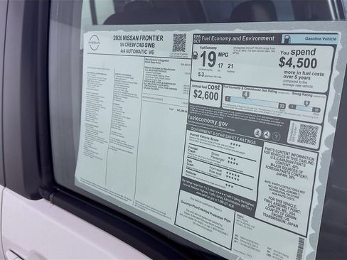 New 2026 Nissan Frontier SV w/ All-Weather Content Package AWD/4WD image 13