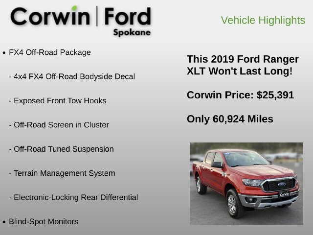 Used 2019 Ford Ranger XLT w/ FX4 Off-Road Package AWD/4WD image 6