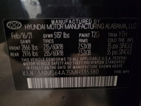 Used 2021 Hyundai Santa Fe SEL w/ Convenience Package image 33