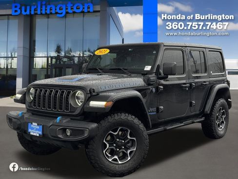 Used 2021 Jeep Wrangler Unlimited Rubicon 4xe w/ Cold Weather Group image 1