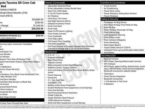 Used 2020 Toyota Tacoma SR w/ SR Convenience Package RWD image 7
