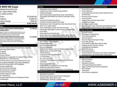 Used 2020 BMW M8 Coupe AWD/4WD image 3
