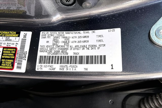 Used 2026 Toyota Tundra SR5 w/ SX Package AWD/4WD image 20