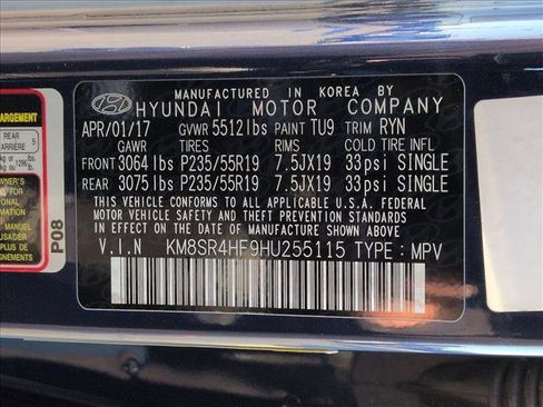 Used 2017 Hyundai Santa Fe SE w/ SE Ultimate Tech Package 03 image 25