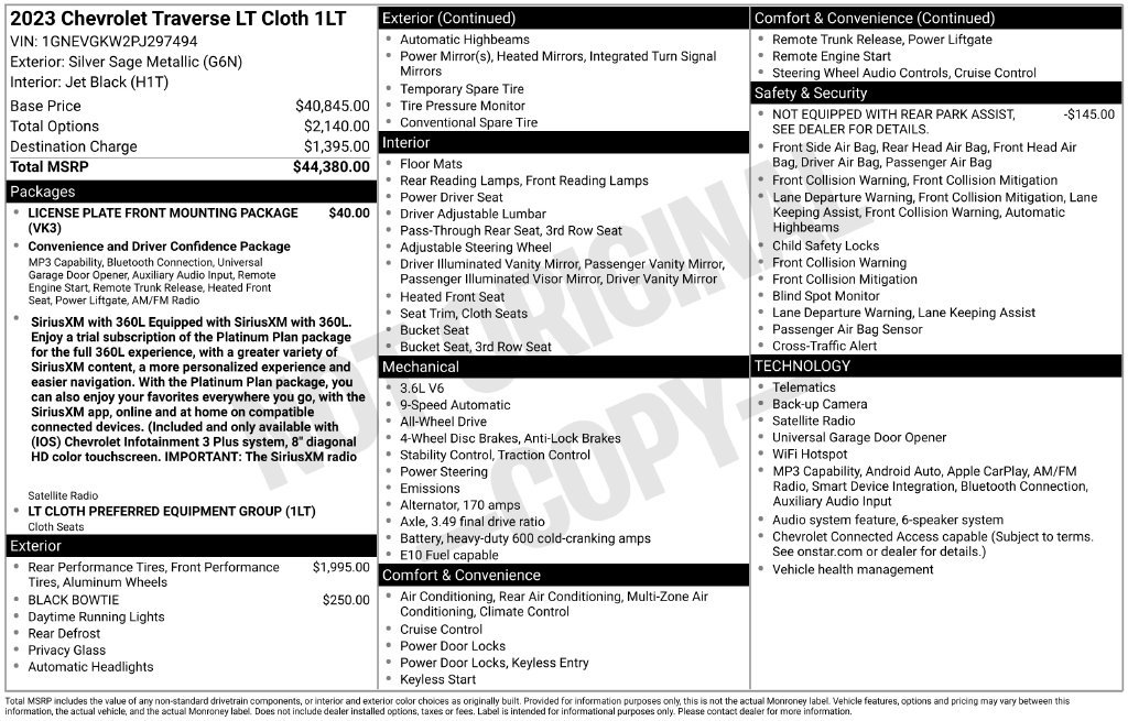 Used 2023 Chevrolet Traverse LT AWD/4WD image 18