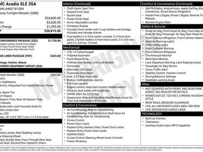 Used 2022 GMC Acadia SLE w/ Driver Convenience Package