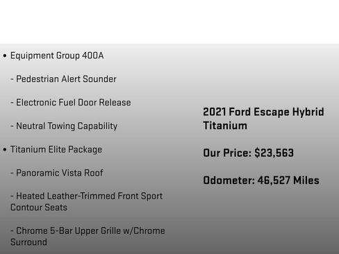 Used 2021 Ford Escape Titanium w/ Titanium Elite Package AWD/4WD image 6