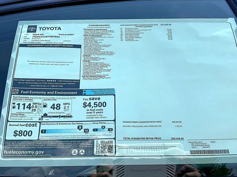 New 2026 Toyota Prius Plug-In Hybrid FWD image 18