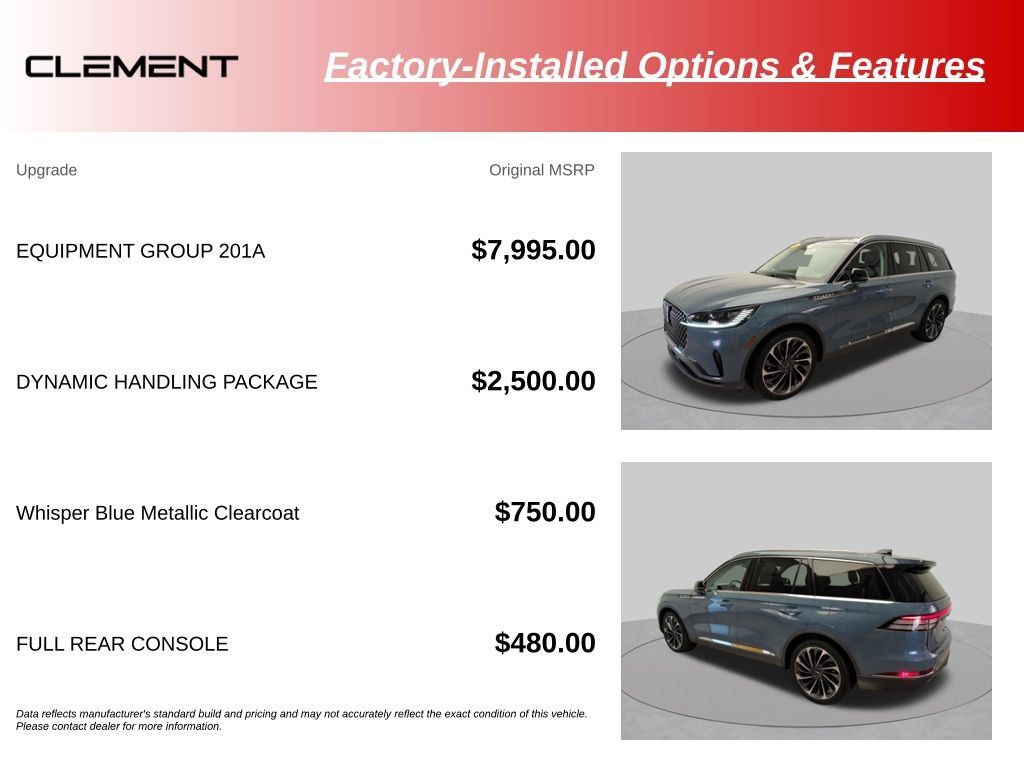 Used 2025 Lincoln Aviator Reserve w/ Equipment Group 201A AWD/4WD image 16