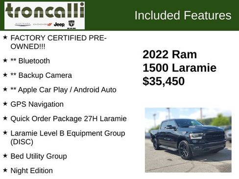 Certified 2022 RAM 1500 Laramie RWD image 5