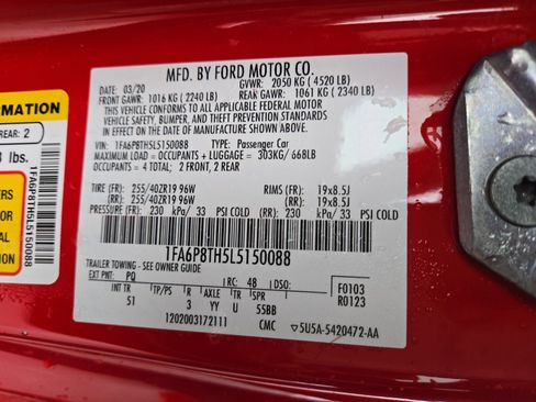 Certified 2020 Ford Mustang Premium w/ Equipment Group 201A image 27