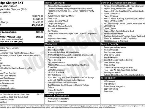 Used 2019 Dodge Charger SXT w/ Blacktop Package AWD/4WD image 9