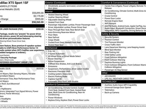 Used 2020 Cadillac XT5 Sportv w/ LPO, Floor Liner Package image 2