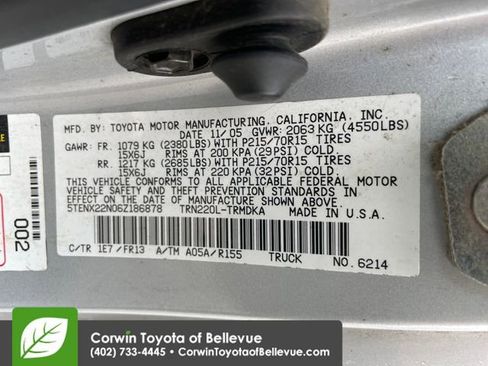 Used 2006 Toyota Tacoma 2WD Regular Cab image 15
