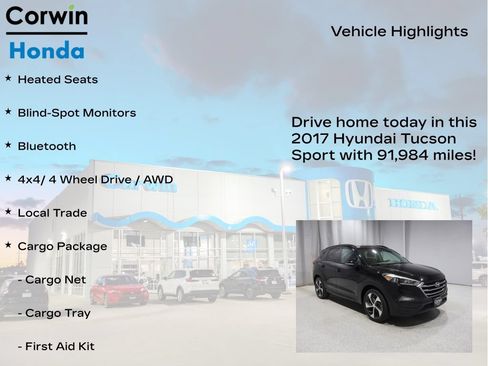 Used 2017 Hyundai Tucson Sport w/ Cargo Package AWD/4WD image 6