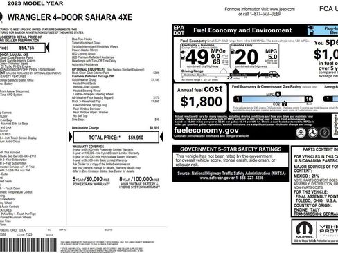 Used 2023 Jeep Wrangler Sahara w/ Cold Weather Group image 2