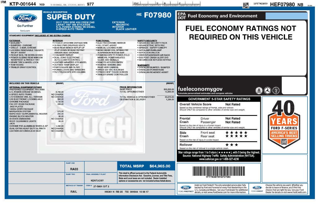 Used 2017 Ford F250 Lariat w/ Chrome Package AWD/4WD image 40