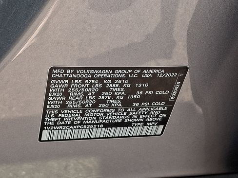 Used 2023 Volkswagen Atlas SE w/ Black Wheel Package FWD image 28