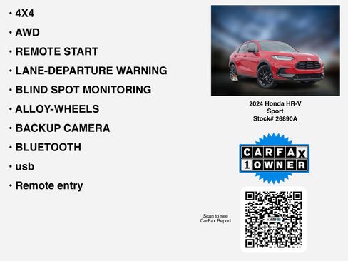 Certified 2024 Honda HR-V Sport image 7