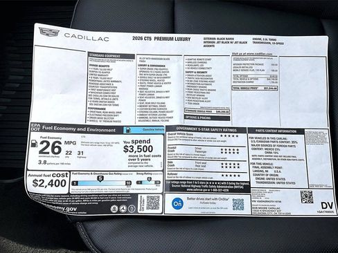 New 2026 Cadillac CT5 Premium Luxury image 14