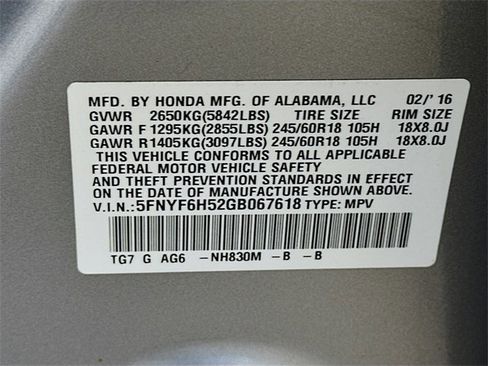 Used 2016 Honda Pilot EX-L image 34