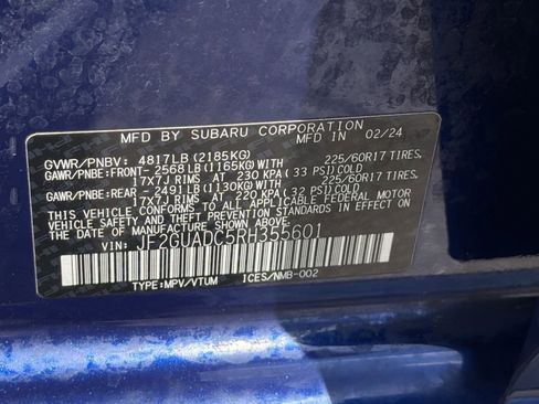 Certified 2024 Subaru Crosstrek 2.0i Premium w/ Crosstrek Mirror Package image 30