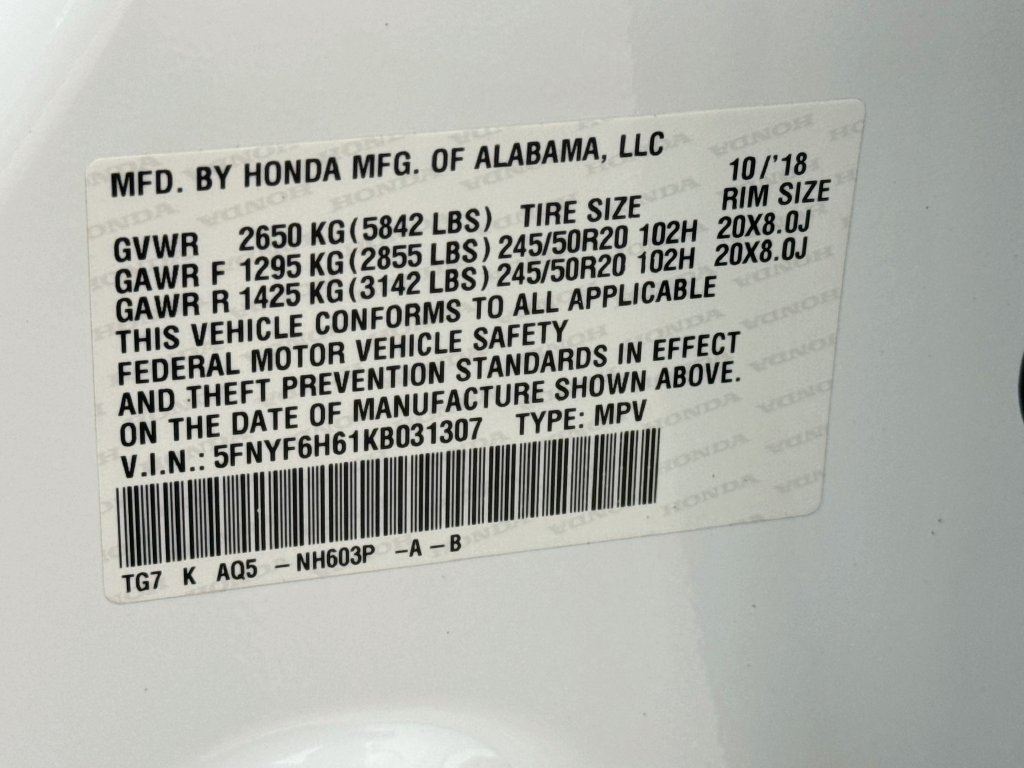 Used 2019 Honda Pilot Touring image 41