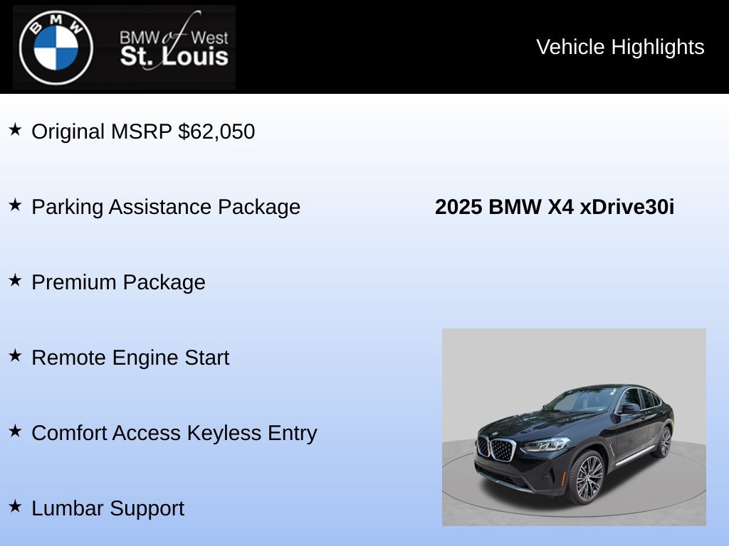 Used 2025 BMW X4 xDrive30i w/ Premium Package AWD/4WD image 8