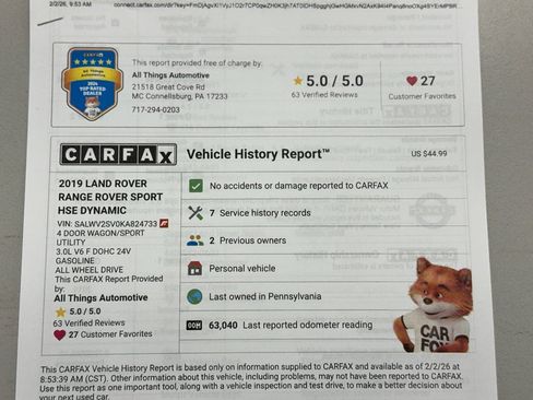 Used 2019 Land Rover Range Rover Sport HSE Dynamic image 46