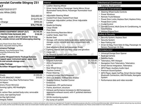 Used 2016 Chevrolet Corvette Stingray Coupe w/ 3LT Preferred Equipment Group RWD image 4