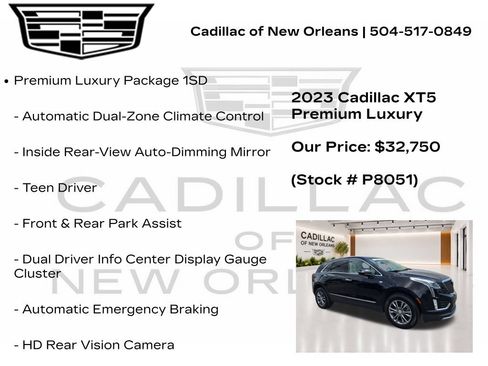 Certified 2023 Cadillac XT5 Premium Luxury w/ Technology Package AWD/4WD image 7